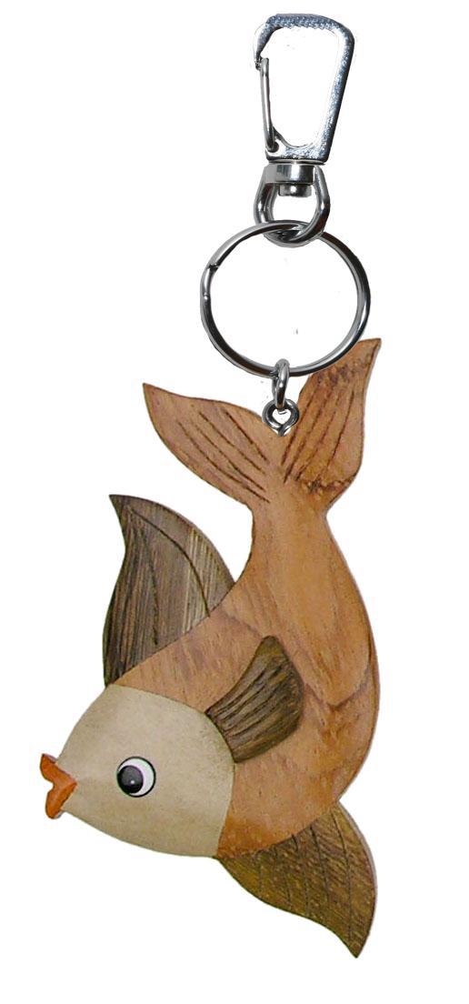 Portachiavi pesciolino in legno