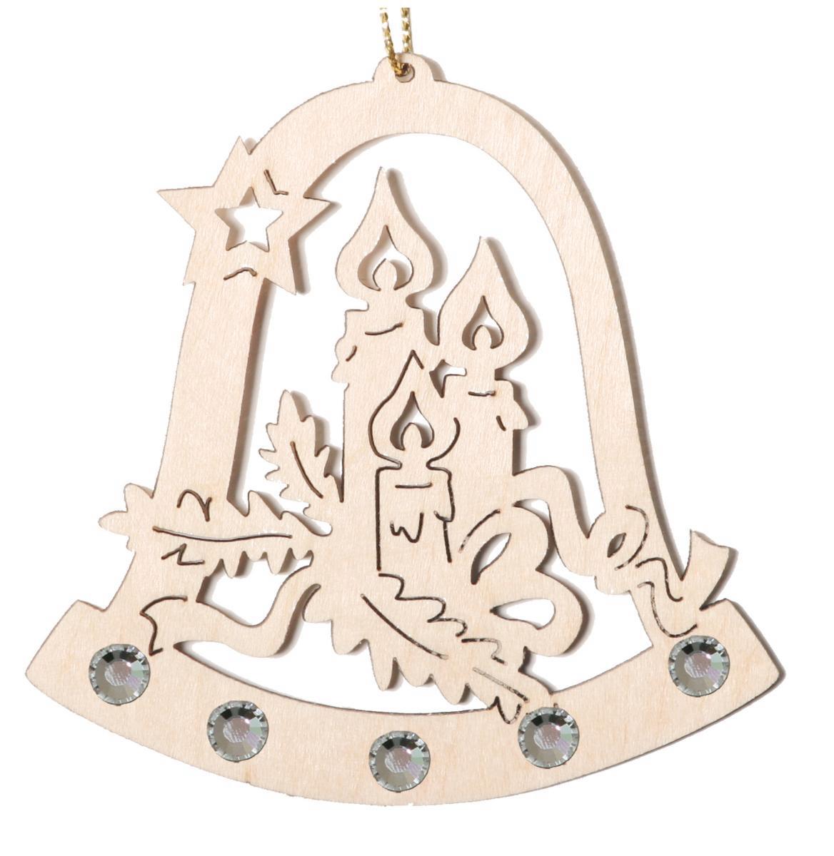 Campana e candele con cristalli Swarovski