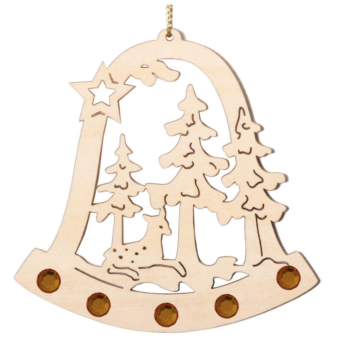 Campana con alce dotata di cristalli