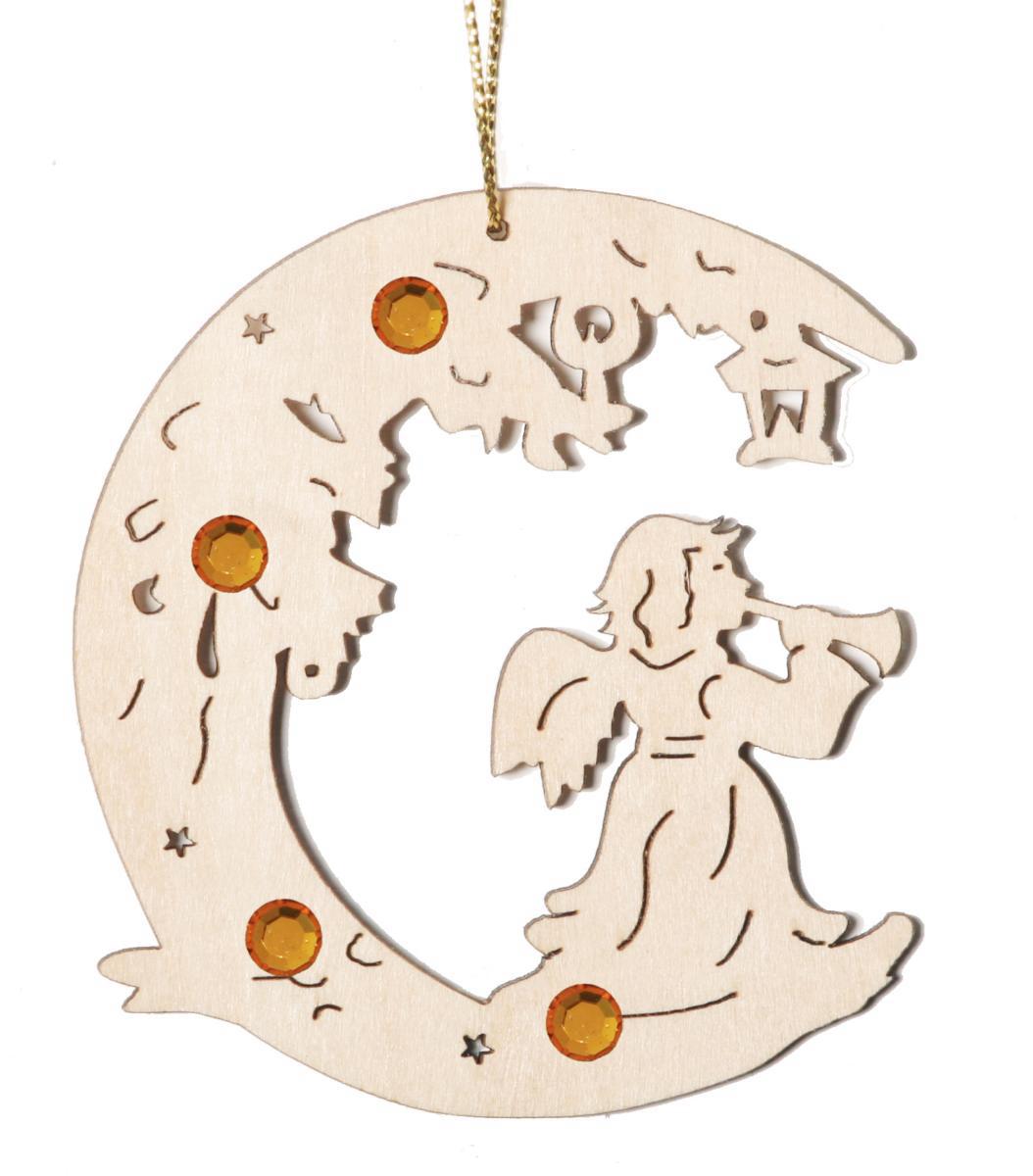 Luna con angelo con cristalli