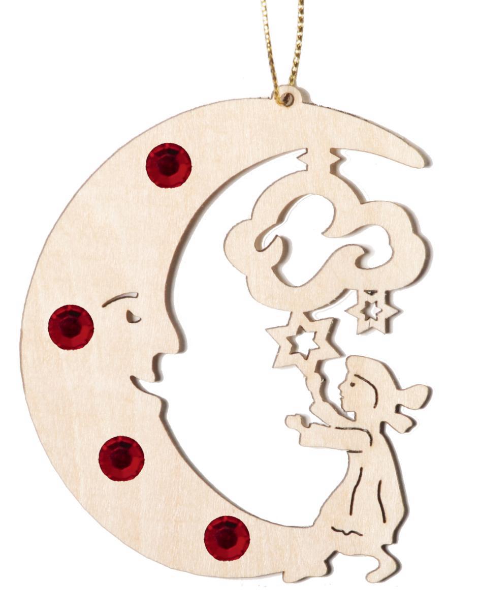 Luna con bambino dotato di cristalli Swarovski