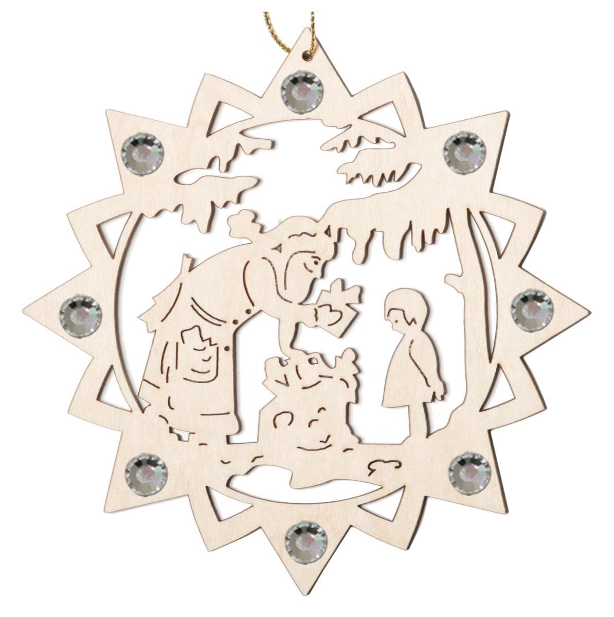 Babbo Natale con i regali con Swarovski