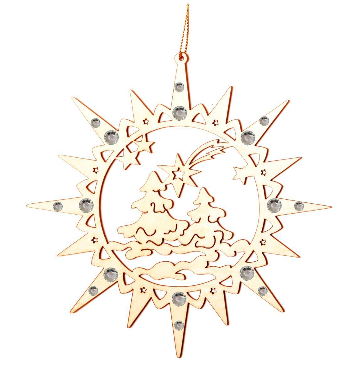 La stella dell'atmosfera natalizia con cristalli Swarovski