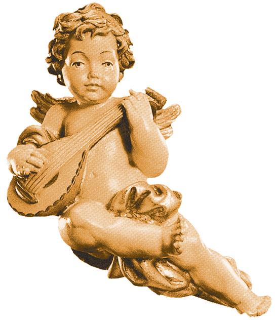 Angelo musicista volante con chitarra a mandolino - 8.0 cm