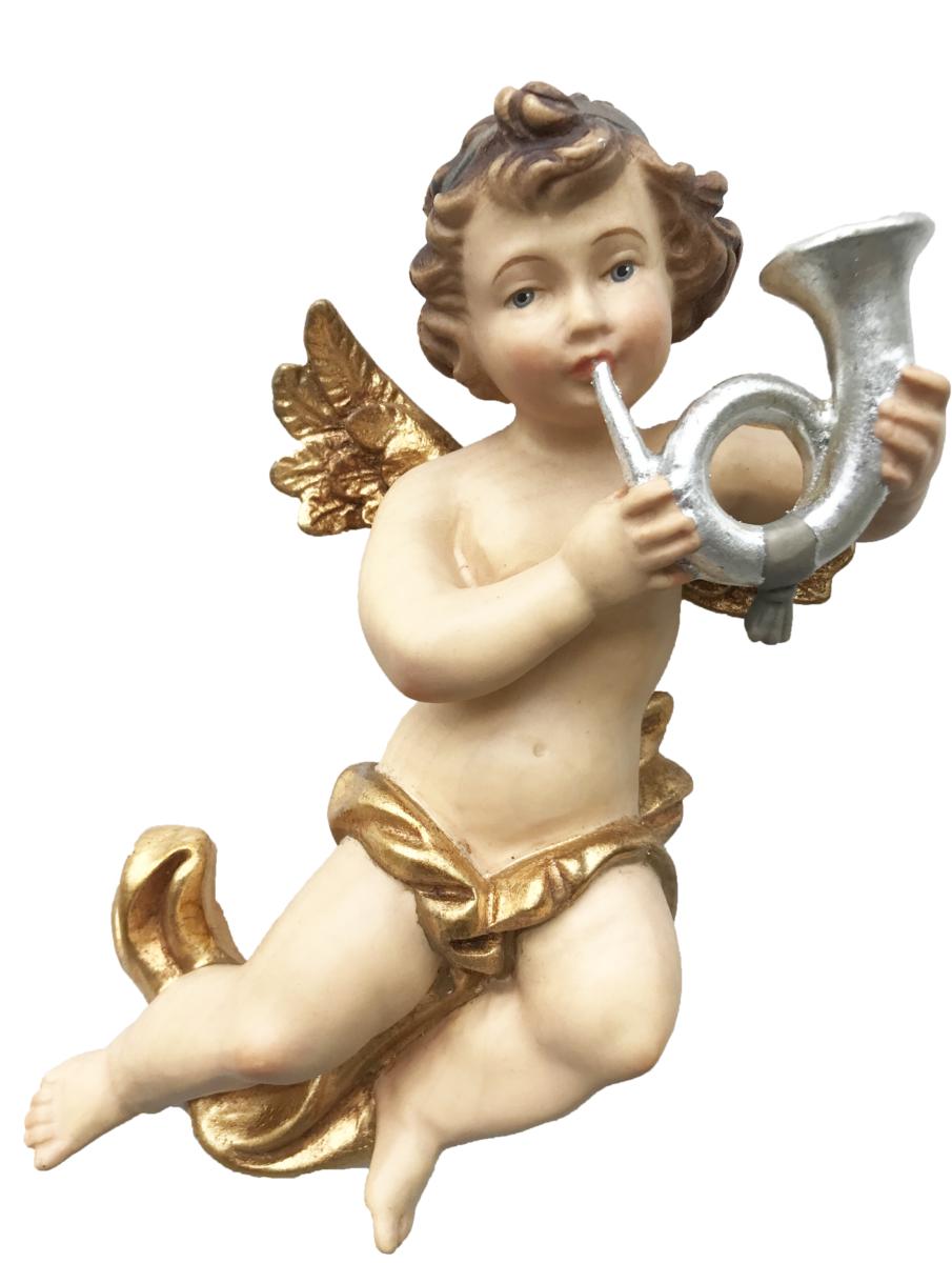 Angelo musicista volante con corno baritono - 10.0 cm