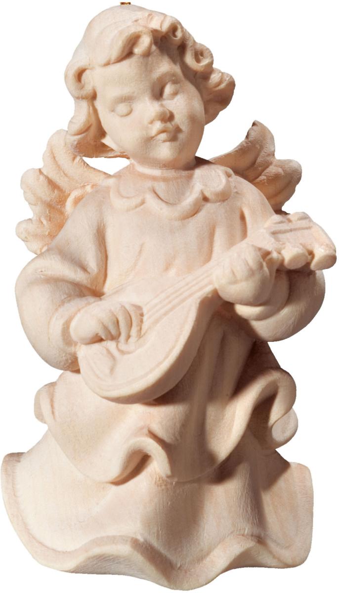 Angelo musicista con mandolino legno - 10.0 cm