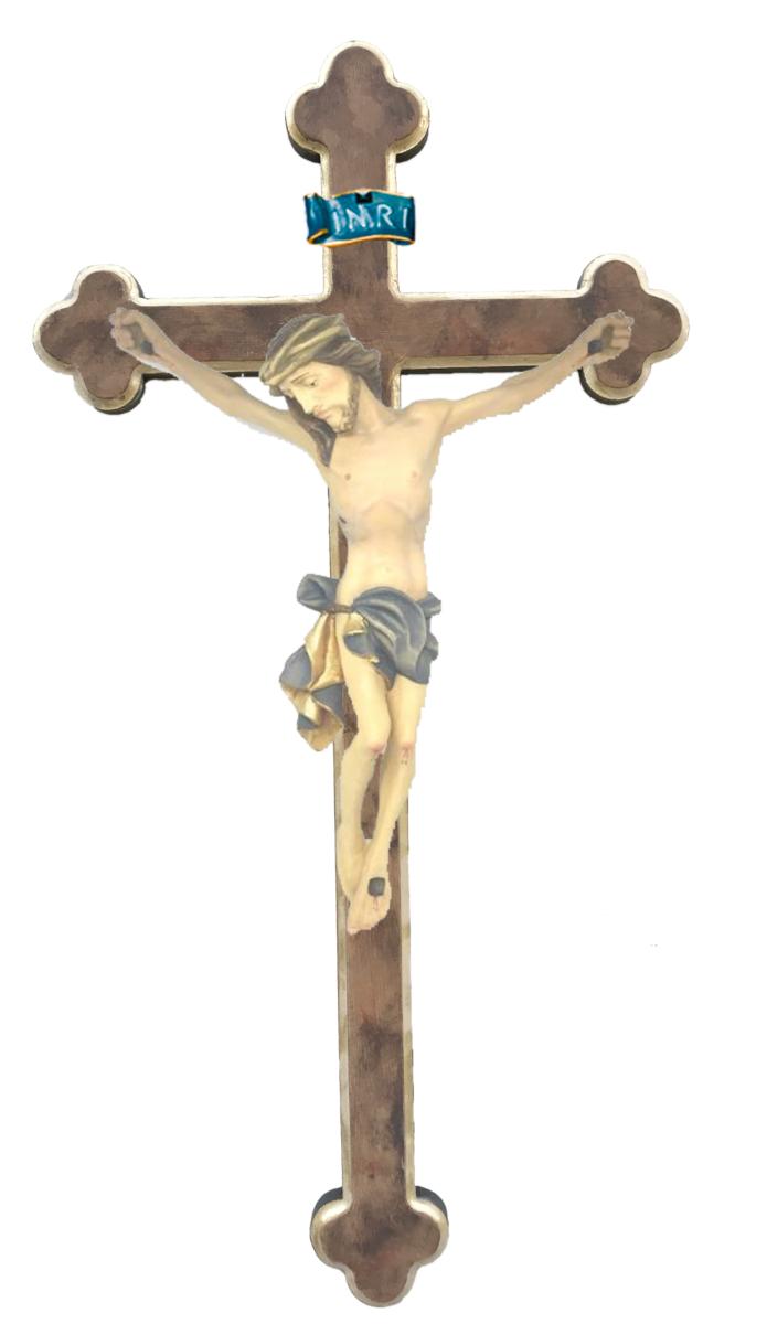 Corpo di Cristo in legno croce barocca - 120.0 cm