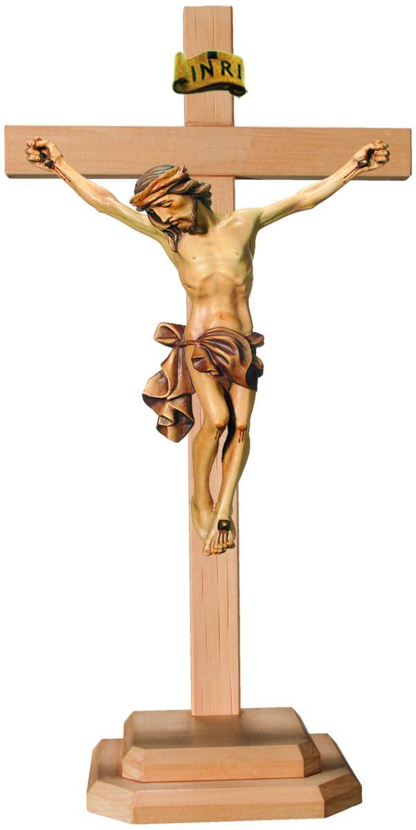 Corpo di Cristo con piedistallo in legno - 16.0 cm