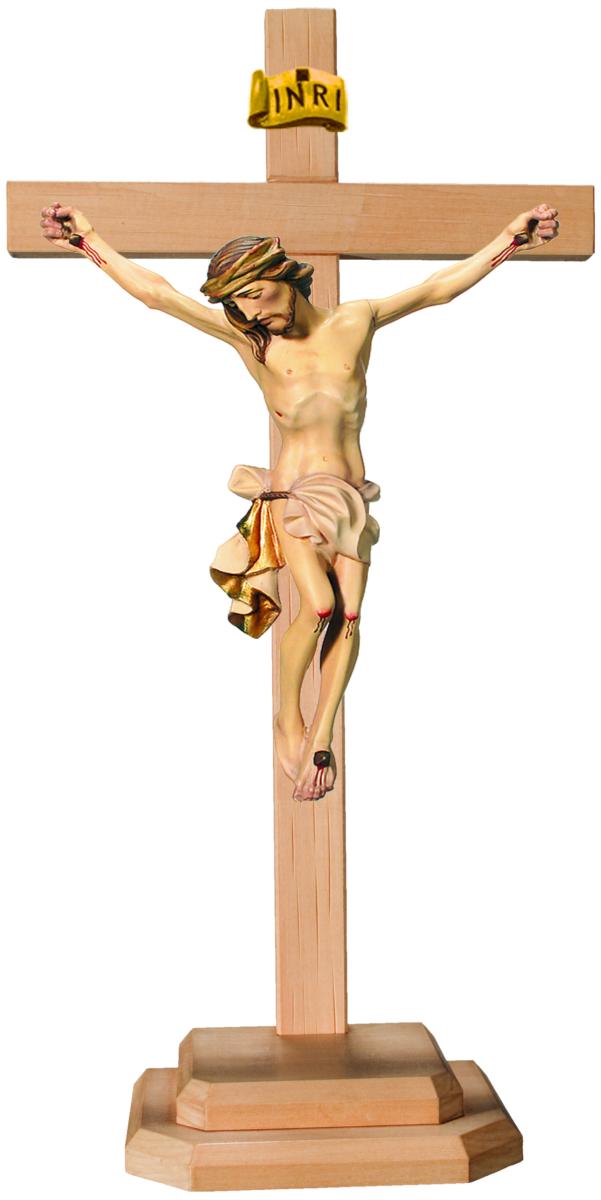 Corpo di Cristo con piedistallo in legno - 16.0 cm