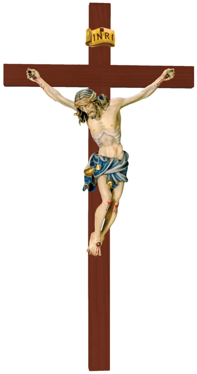 Corpo di Cristo su croce dritta di legno - 200.0 cm