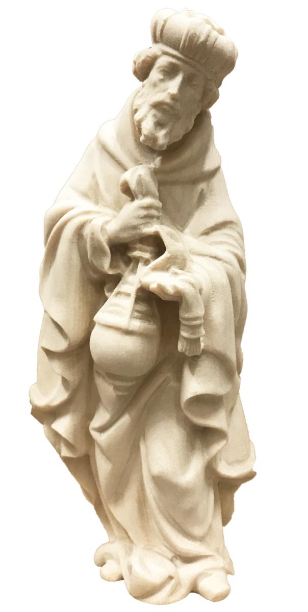 Re Magio Gaspare con Mirra in legno - 8.0 cm