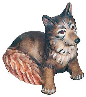 Volpe animale presepe in legno - 11.0 cm