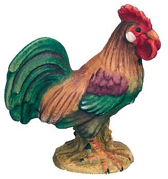 Gallo in legno dacero - 14.0 cm