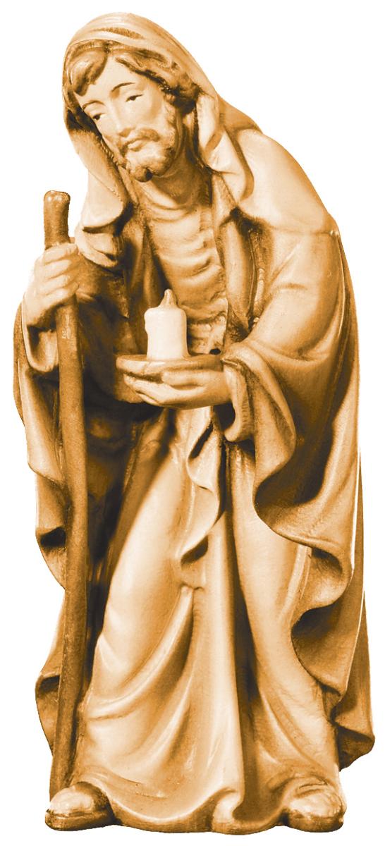 San Giuseppe con bastone e candela - 10.0 cm