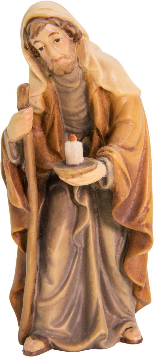 San Giuseppe con bastone e candela - 18.0 cm