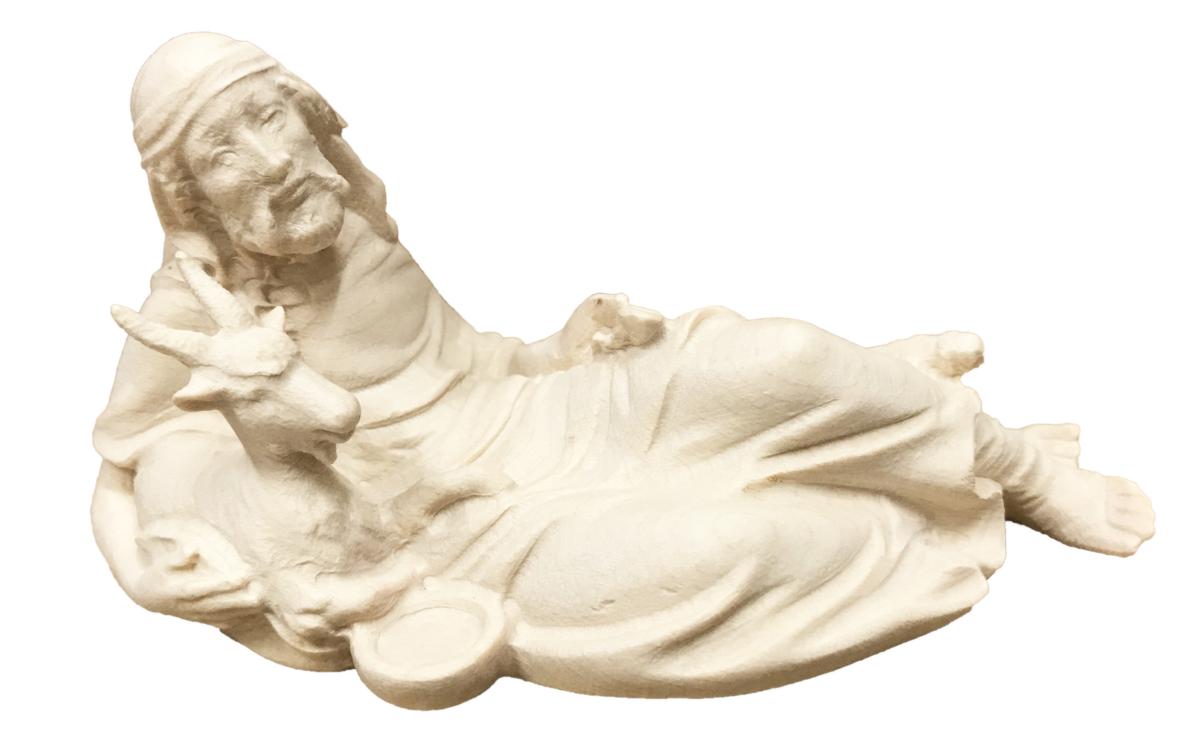 Pastore sdraiato con capra - 12.0 cm