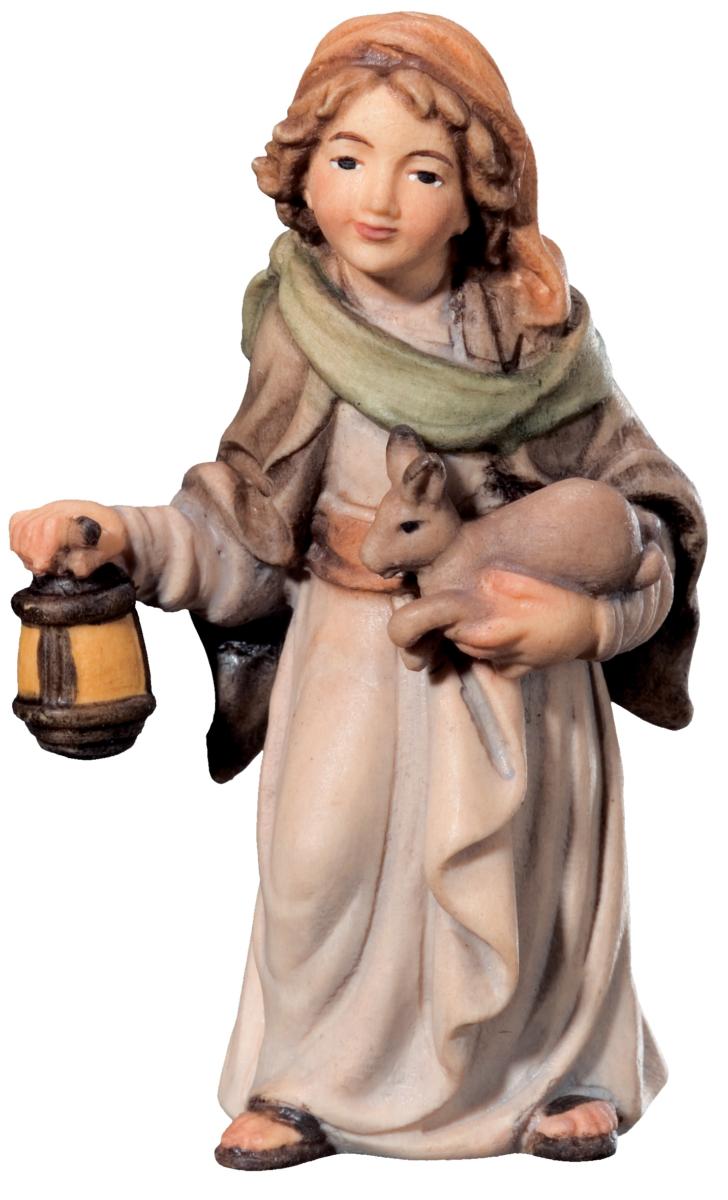 Pastorello con lanterna e lepre - 8.0 cm