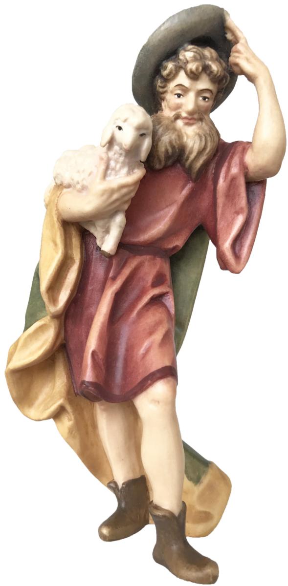 Pastore con barba, cappello e pecora - 14.0 cm