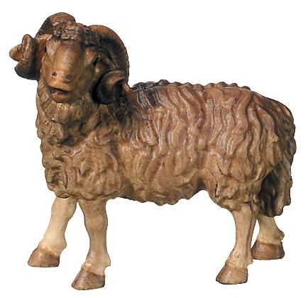 Montone con corna e folta lana - 7.0 cm