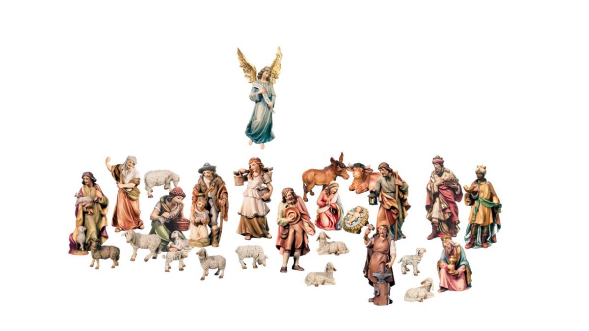 Presepe completo con 26 personaggi - 14.0 cm