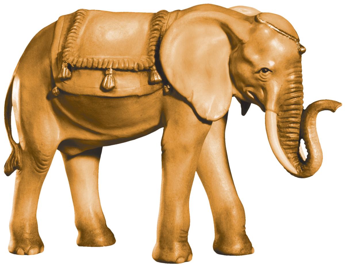 Elefante per presepe in legno - 13.0 cm