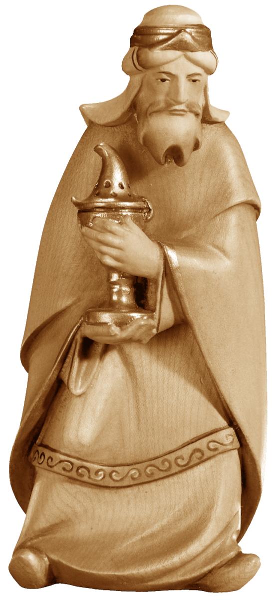 Personaggio per presepe Re Magio Melchiorre in legno - 14.0 cm