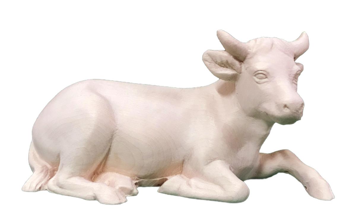 Bue sdraiato animale presepe in legno - 12.0 cm