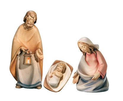 Natività gruppo 3 pezzi Sacra Famiglia in legno - 14.0 cm
