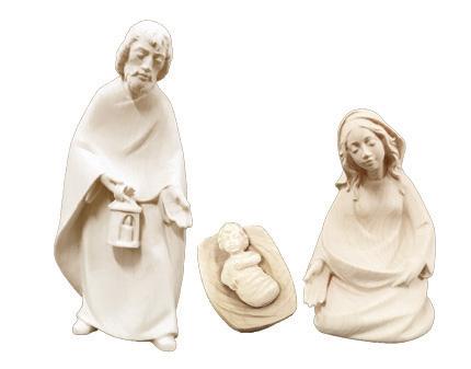Natività gruppo 3 pezzi Sacra Famiglia in legno - 10.0 cm