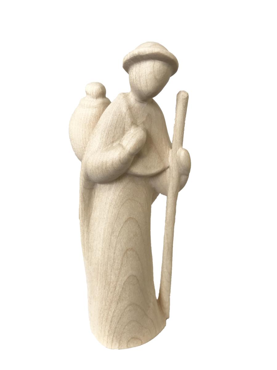 Pastore con bastone in legno - 10.0 cm