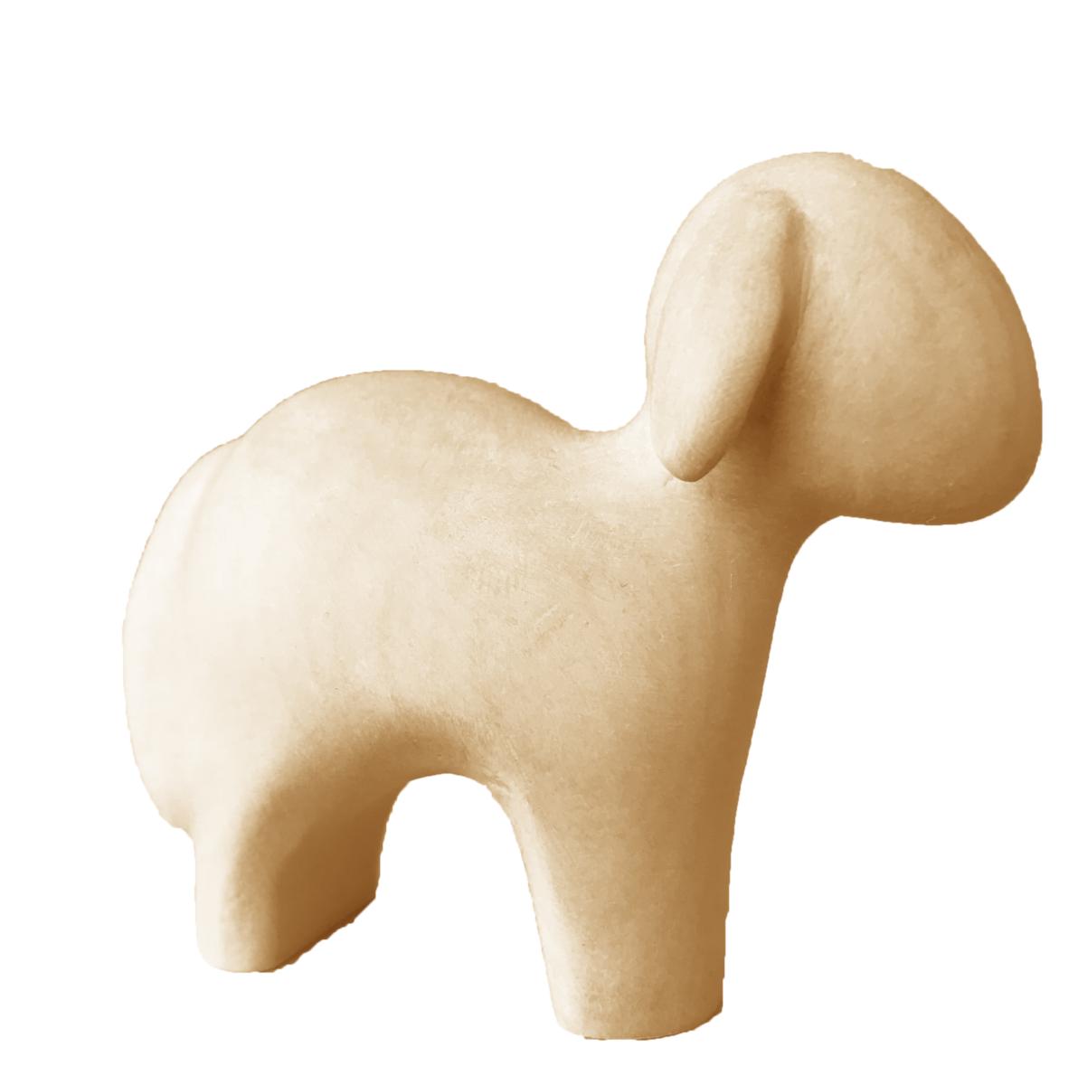 Pecora in piedi di legno animali per presepio - 10.0 cm