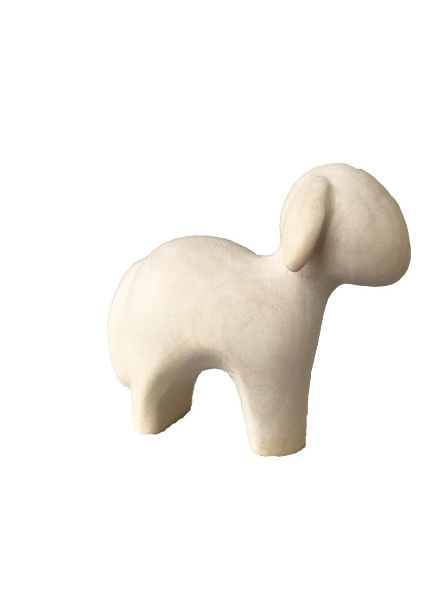Pecora in piedi di legno animali per presepio - 16.0 cm