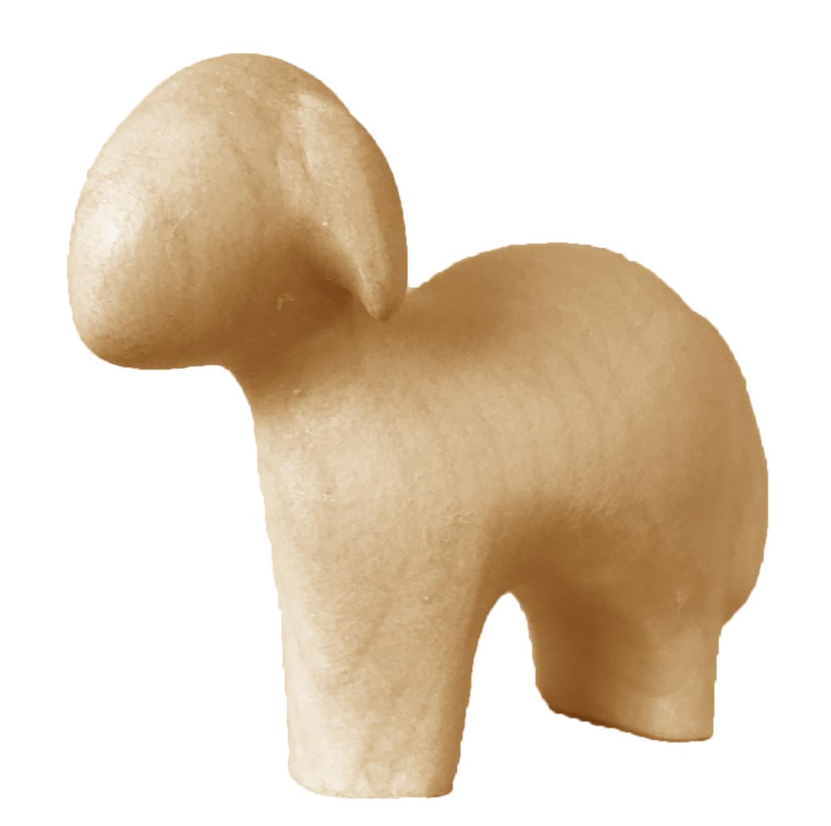 Pecora in piedi di legno per presepe - 16.0 cm