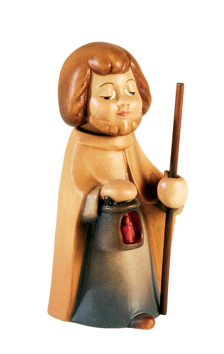 San Giuseppe con bastone di legno - 10.0 cm