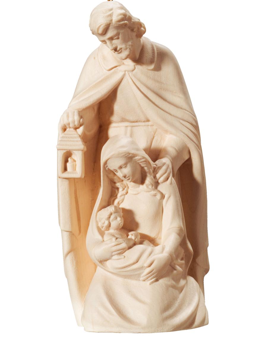 Sacra Famiglia natività tradizionale in legno - 11.0 cm