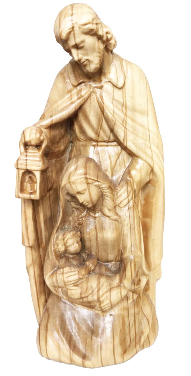 Sacra Famiglia natività tradizionale in legno - 11.0 cm