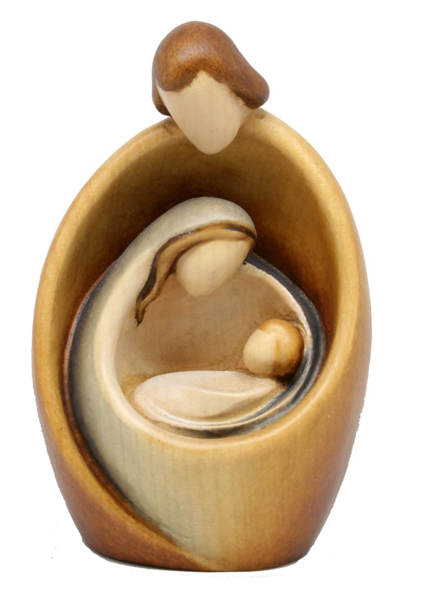 Sacra Famiglia abbraccio in legno - 7.0 cm