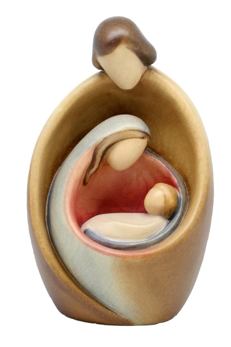 Sacra Famiglia abbraccio in legno - 12.0 cm