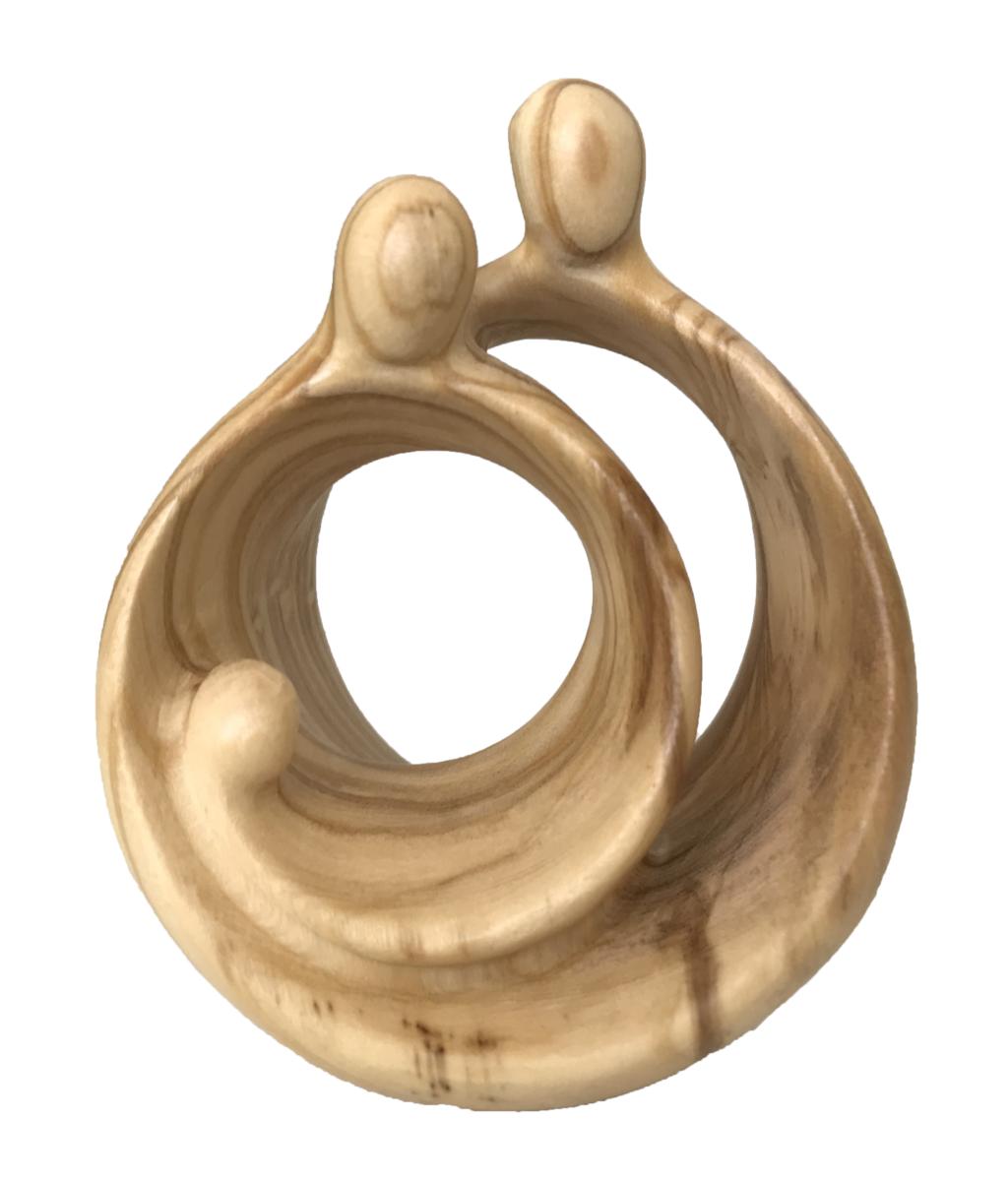 Natività in stile moderno in legno - 15.0 cm