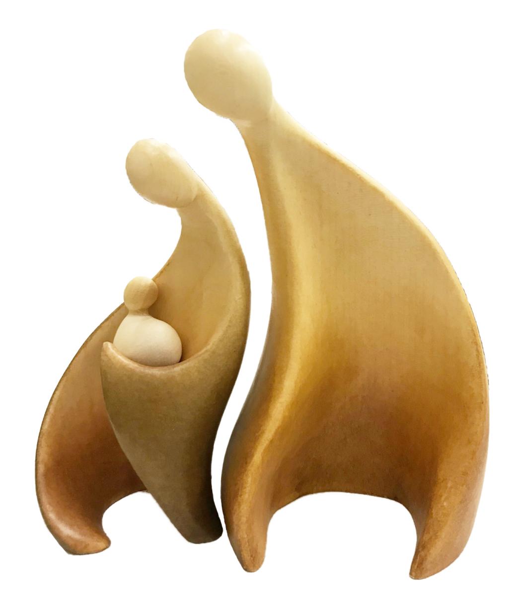 Sacra Famiglia Presepe in legno - 7.0 cm