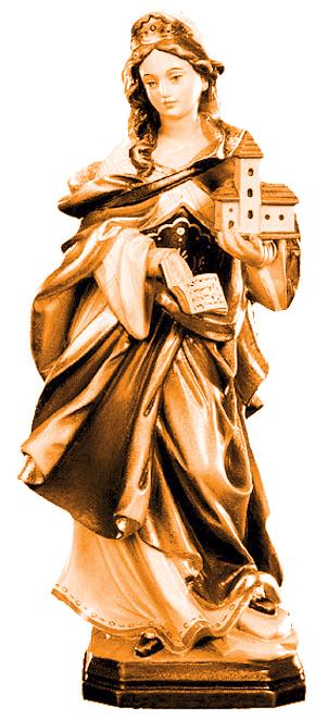 Santa Edvige di Polonia scolpita in legno - 150.0 cm