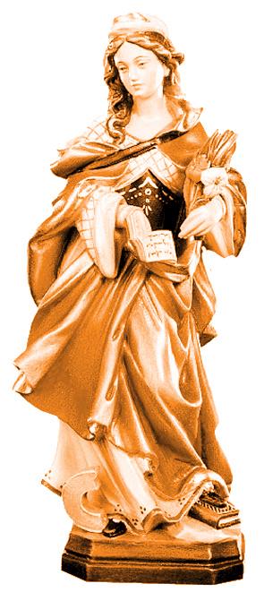 Santa Cristina scolpita in legno d'acero - 25.0 cm