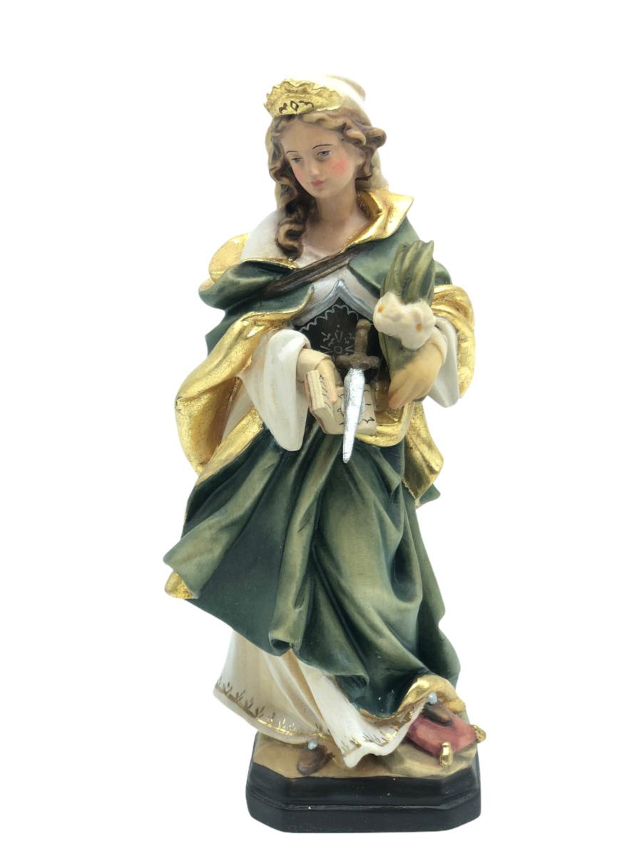 Santa Flora scultura in legno d'acero - 15.0 cm