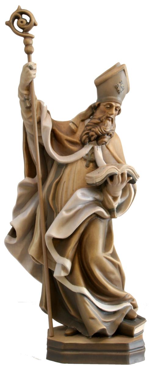 San Alberto raffigurato con libro e penna in legno - 40.0 cm