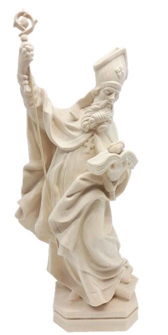 San Gerardo raffigurato con libro e cuore in legno - 36.0 cm