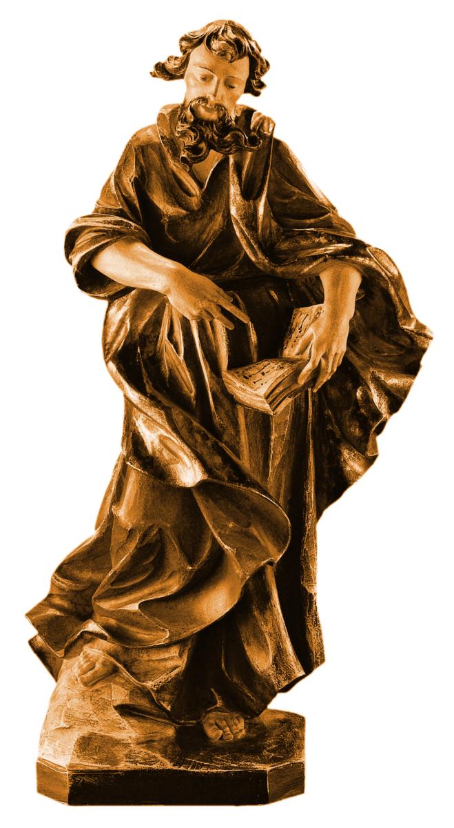 San Giovanni con calice di legno - 150.0 cm