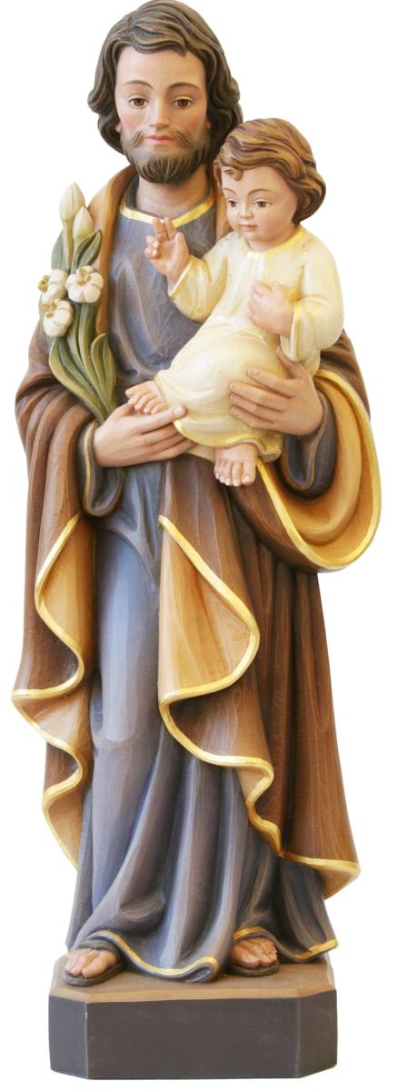 San Giuseppe con Giglio in vetroresina - 60.0 cm
