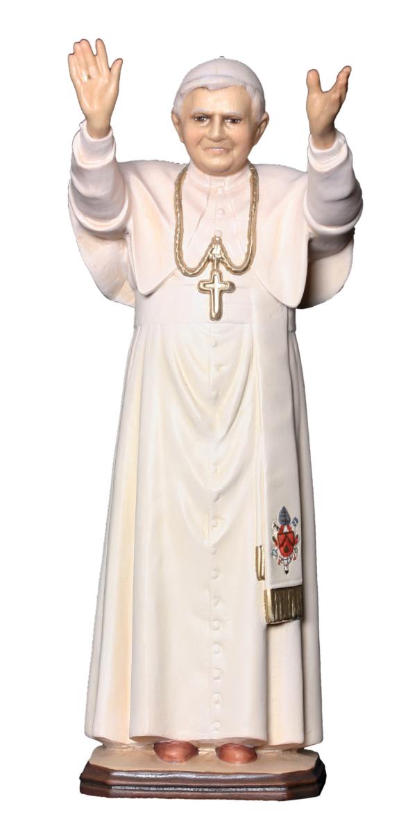 Statua Papa Benedetto XVI in legno - 80.0 cm
