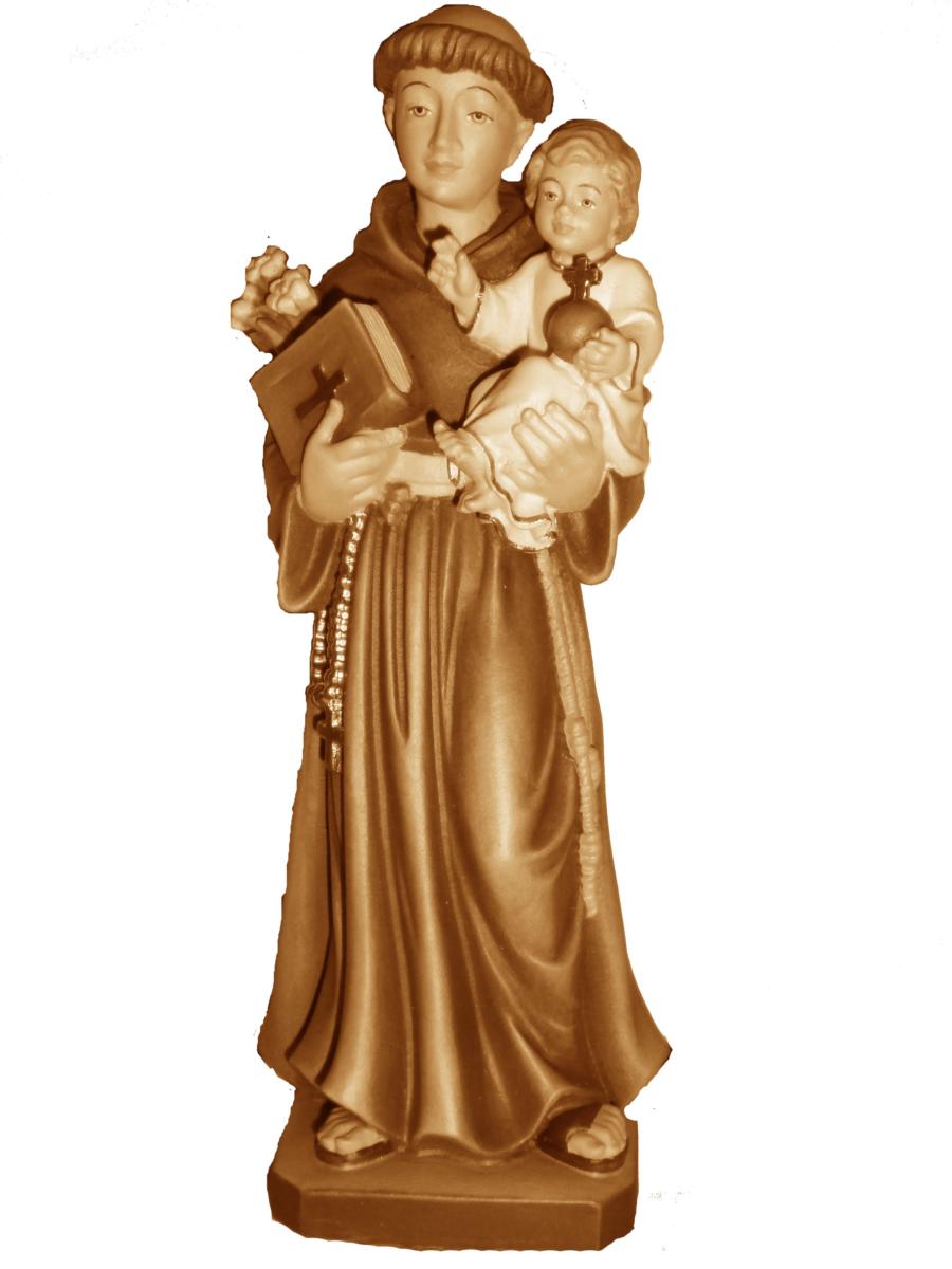S. Antonio da Padova statuetta scolpita in legno - 120.0 cm
