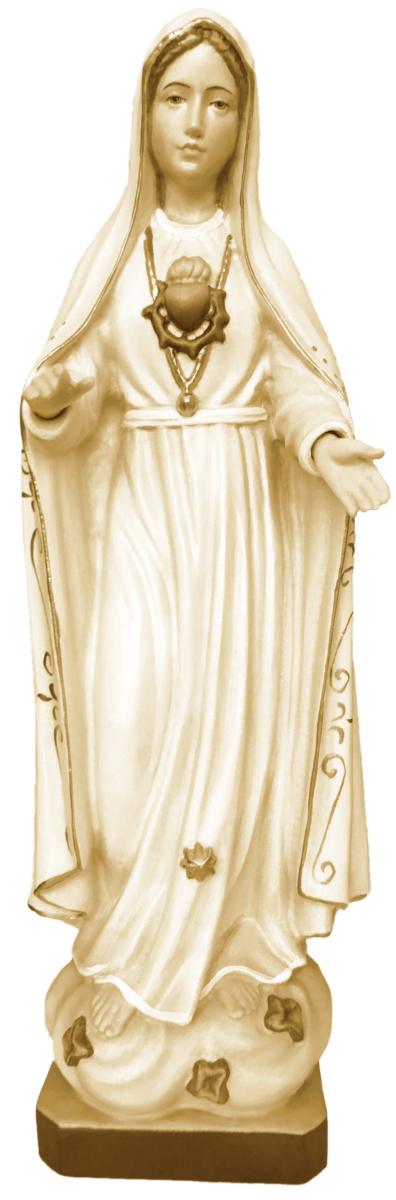 Madonna di Fatima Sacro Cuore in legno - 180.0 cm